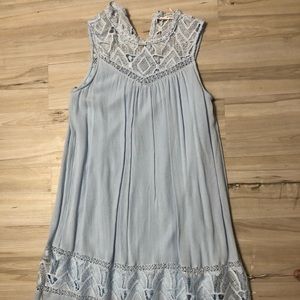 Short sky blue dress